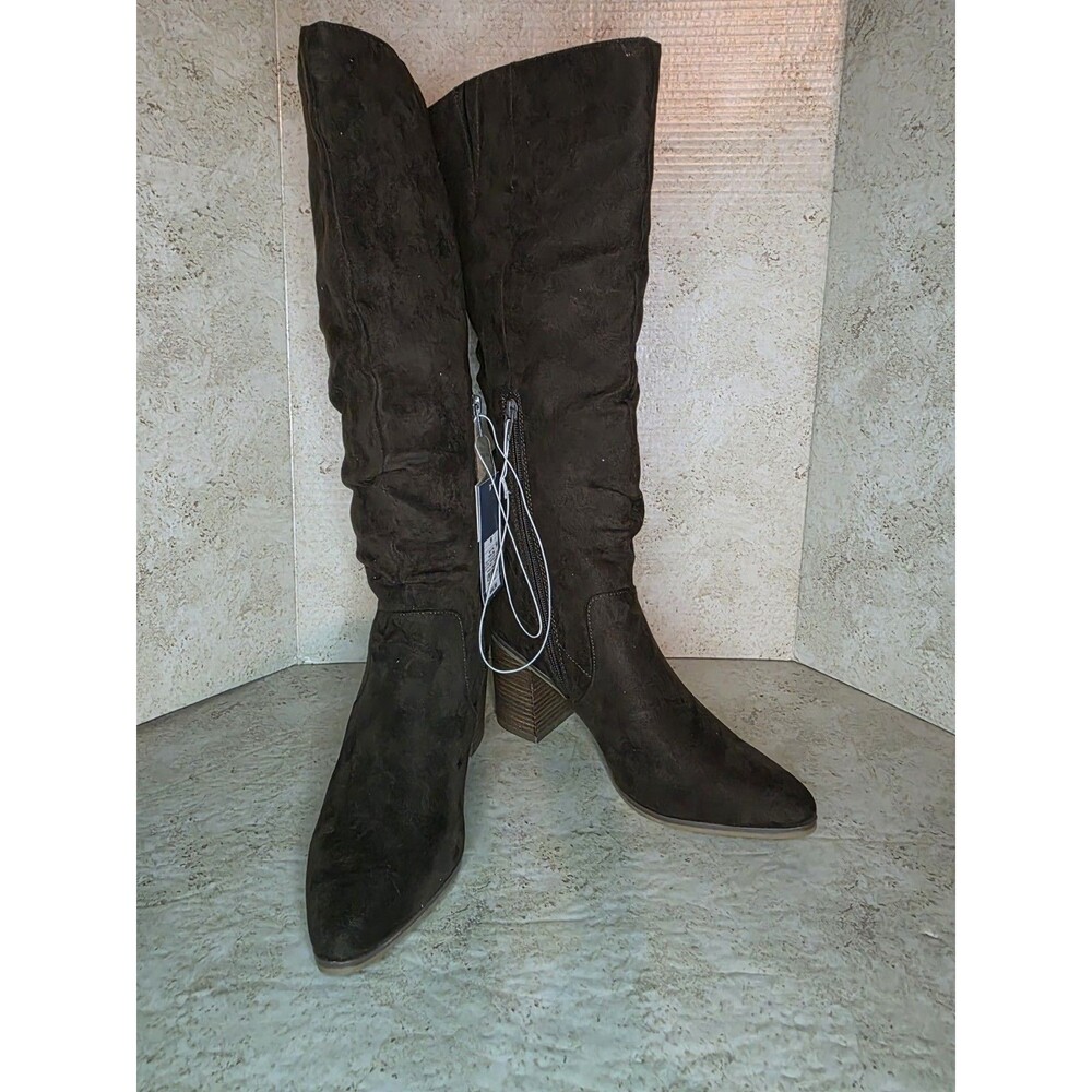 Universal Thread Junie Knee High Boots Women Sz 9.5 Faux Suede Fashion Casual